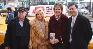 League of Mutual Taxi Drivers Managing Director Vincent Sapone, J&R Music & Computer World President Rachelle Friedman, Alliance for Downtown New York President Elizabeth H. Berger and TLC Commissioner David Yassky.