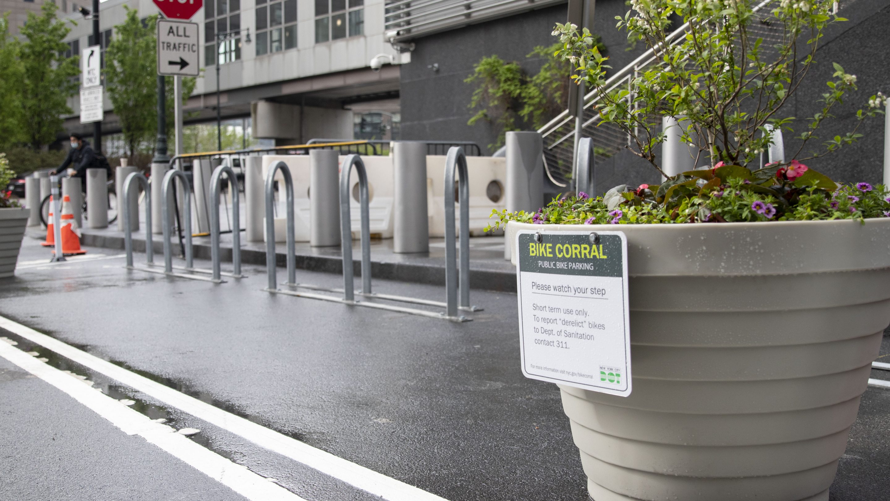 A Fancy New BikeCorral Has Arrived Downtown Just In Time For Bike-To-Work Week