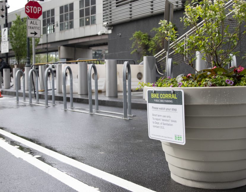 A Fancy New BikeCorral Has Arrived Downtown Just In Time For Bike-To-Work Week