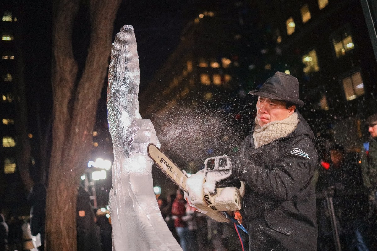 Frozen in Time: Ice Sculptures Ring in the Chinese New Year at Brookfield Place