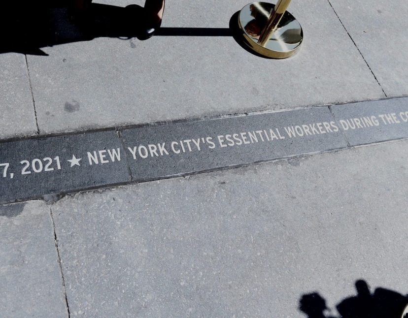‘It Is Because of the Everyday People That We Are Standing Here Today’: Mayor Adams Unveils Essential Workers Plaque in Lower Manhattan