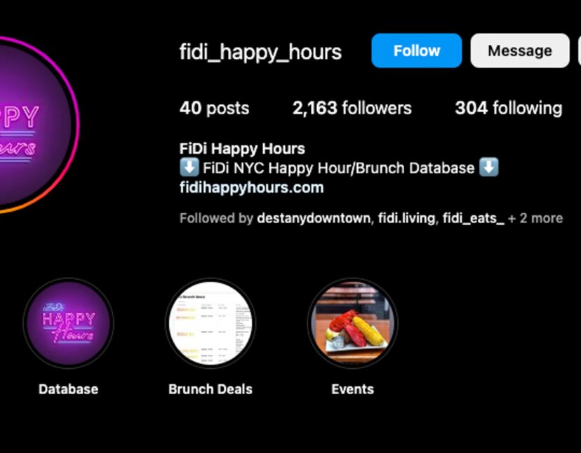 This Instagram Account Has All the Info You Need About Lower Manhattan Happy Hours