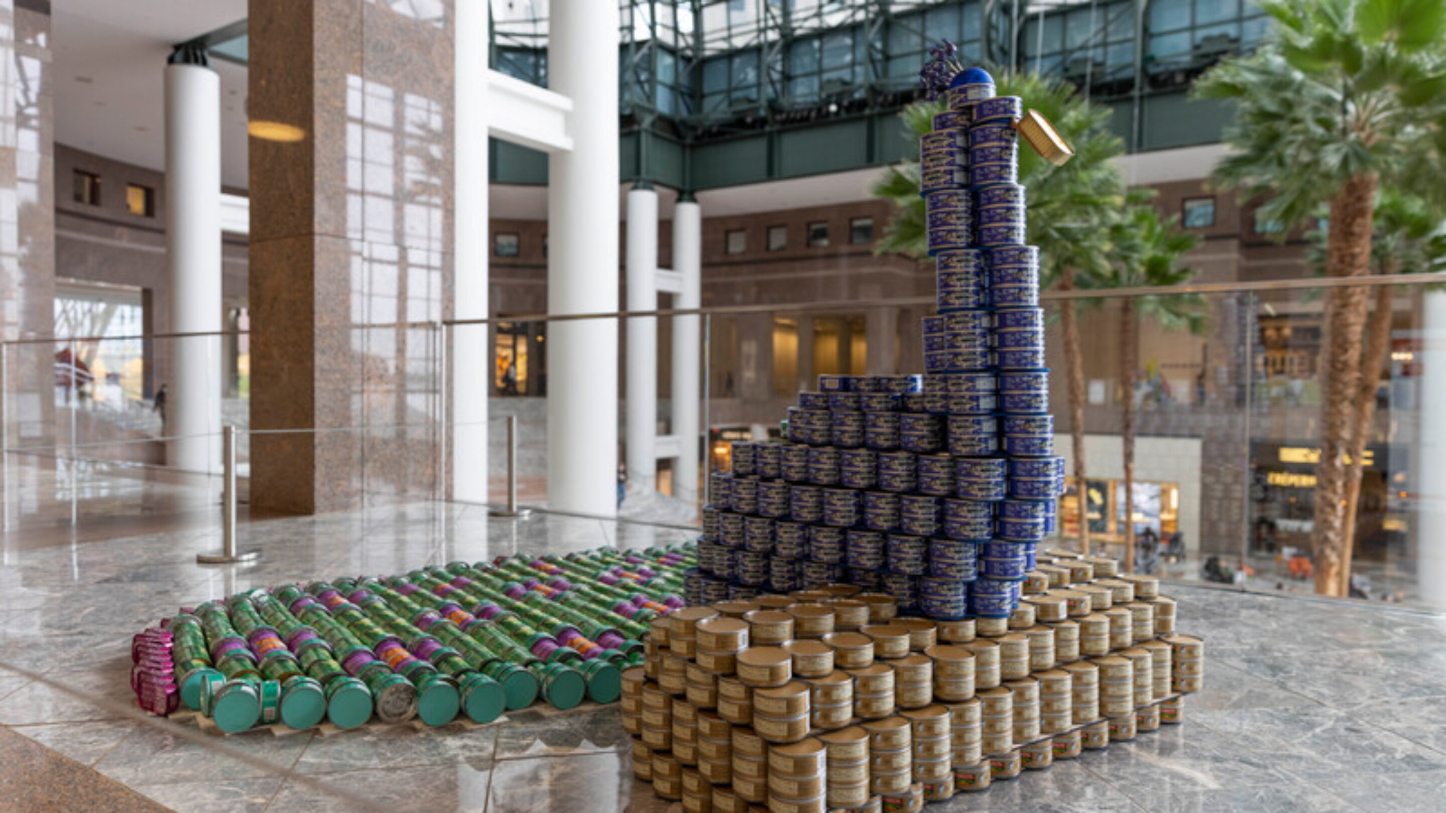 Stacks of Cans Transform Into High Art at Brookfield Place’s Canstruction