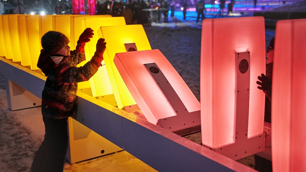 Art Installation “Domino Effect” Will Make Winter a Little Brighter