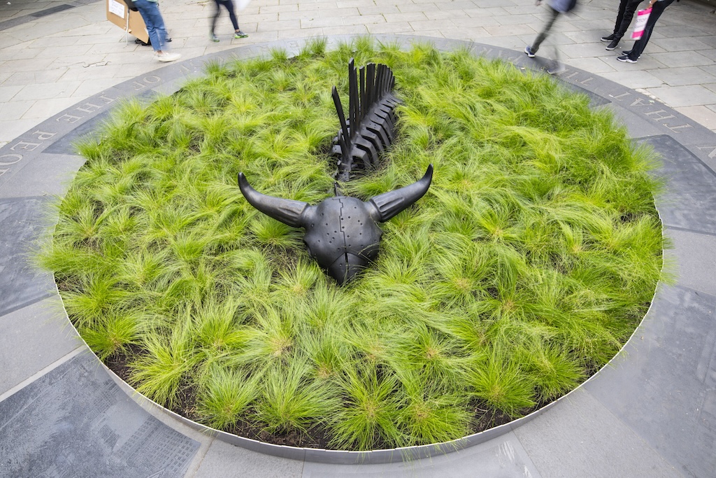 City Hall Park Sculpture “Attrition” Explores Relationship Between Nature and Humanity