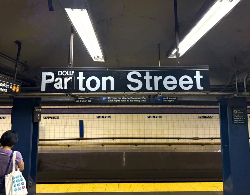RIP Dolly: Fulton Street Is Now the Dolly Parton Street Station